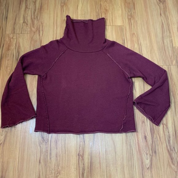 ALALA Maroon Riki Cowl Turtleneck Pullover Sweater - Picture 6 of 14